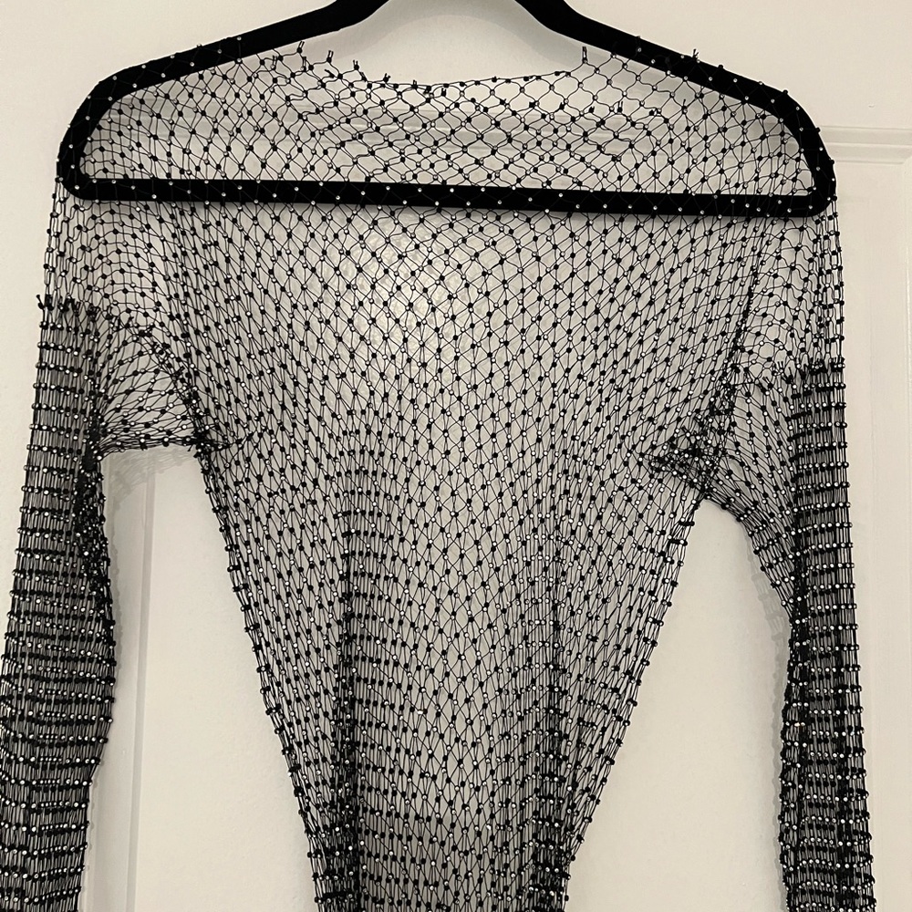 Midi mesh rhinestone dress. Just the mesh dress only- super stunning - Picture 4 of 5